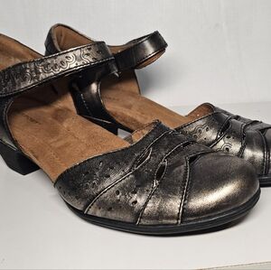 Rockport 8.5 Mary Janes Metallic Velcro Straps